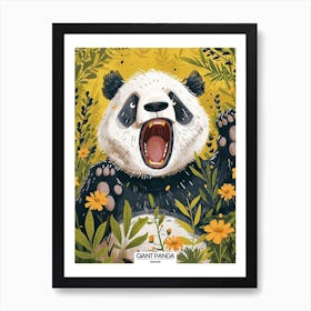 Giant Panda Growling Poster 3 Art Print