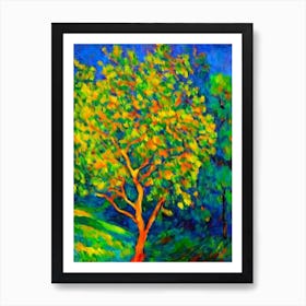 Golden Kiwi Fruit Vibrant Matisse Inspired Painting Fruit Art Print