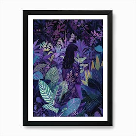 In The Garden Purple 2 Art Print