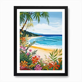 Four Mile Beach, Australia, Matisse And Rousseau Style 4 Art Print