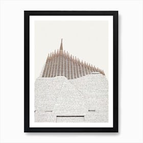 La Sagrada Familia Barcelona Boho Landmark Illustration Art Print