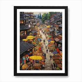 Japanese Street Markets 1 Art Print