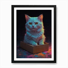 Cat In A Box 6 Art Print