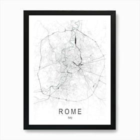 Map Rome 1 Art Print