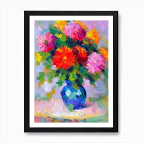 Dahlia 2  Matisse Style Flower Art Print