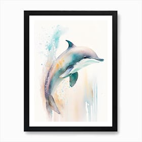 Dusky Dolphin Storybook Watercolour  (4) Art Print