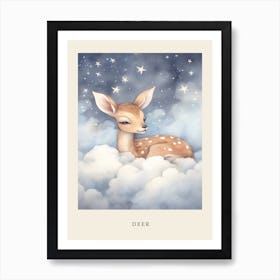 Sleeping Baby Deer 3 Nursery Poster Art Print