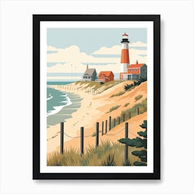 Outer Banks North Carolina, Usa, Graphic Illustration 3 Art Print