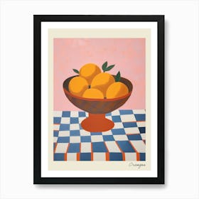 Oranges In A Bowl Painting Art Print