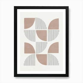 Abstract Geometric Shapes - Nude01 Art Print