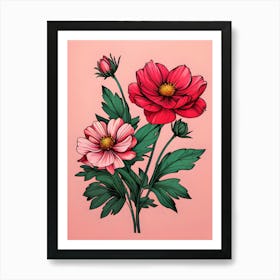 Cosmos Flower 3 Art Print