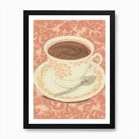 Vintage Tea Cup Poster Art Print