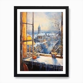 Winter Cityscape Quebec City Canada 2 Art Print