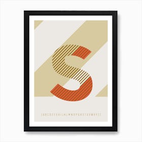 S Typeface Alphabet Art Print