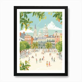 Jackson Square Storybook Illustration 2 Art Print