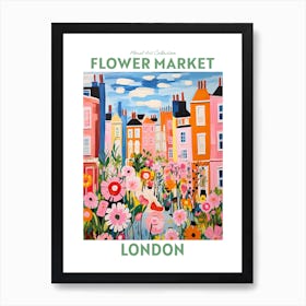 London England Flower Market Floral Art Print Travel Print Plant Art Modern Style Art Print