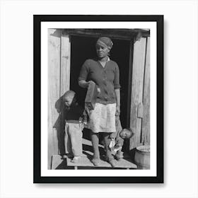 Wife And Children Of Sharecropper Who Will Be Resettled At Transylvania Project, Louisiana By Russell Lee Art Print