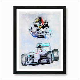 Lewis Hamilton 4 Art Print