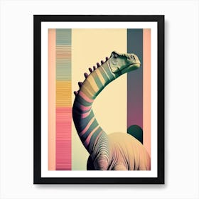 Diplodocus Pastel Dinosaur Art Print