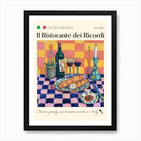 Il Ristorante Dei Ricordi Trattoria Italian Poster Food Kitchen Art Print