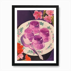 Purple Jelly Vintage Cookbook Illustration 1 Art Print