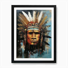 Hopi Horizons in Masks - Native Americans Series Art Print