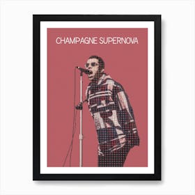 Champagne Supernova Liam Gallagher Oasis Art Print