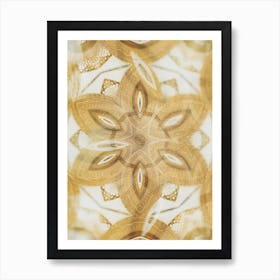 Golden A Pattern Art Print