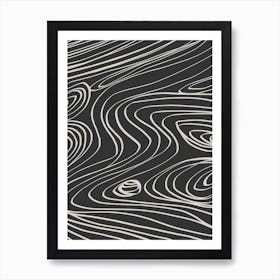 Black And White Line Art Second Art Print