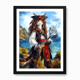 Pirate Cat 6 Art Print