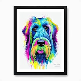 Standard Schnauzer Rainbow Oil Painting Dog Art Print