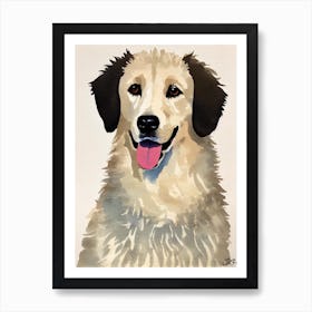 Kuvasz 3 Watercolour Dog Art Print