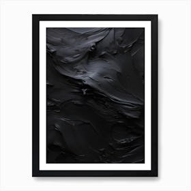 Black Paint Texture Art Print