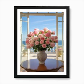 Rose Dreams: Vase Flower Wall Poster Art Print