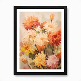 Fall Flower Painting Chrysanthemum 3 Art Print