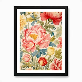 Floral Wallpaper 108 Art Print