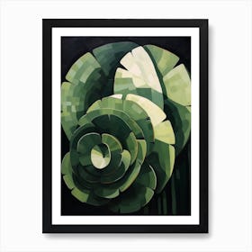 Modern Abstract Cactus Painting Gymnocalycium Cactus 3 Art Print