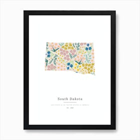 South Dakota | Wildflower Mix Art Print