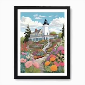 Lighthouse Garden Art Print