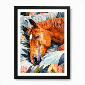 Horse animal illustration art Art Print