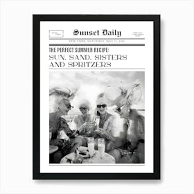 Perfect Recipe Sun Sand Sisters And Spritzers 3 Art Print