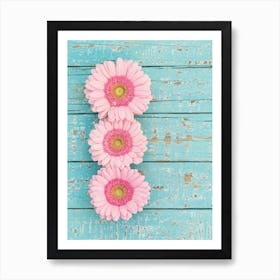 Pink Gerbera Daisies Art Print