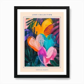 Heart Brushstrokes 1 Poster Art Print