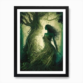 Enchanted Forest Lady Art Print