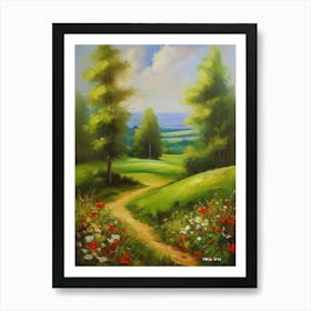 Canada, Canadian mountain forests, mountain pass, a distinctive and beautiful work of art describing the beauty of nature in Canada.. 1 Art Print