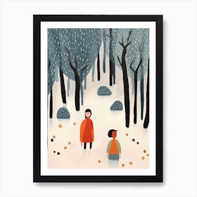 Into The Woods Scene, Tiny People And Illustration 2 Art Print