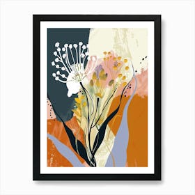 Colourful Flower Illustration Gypsophila 8 Art Print