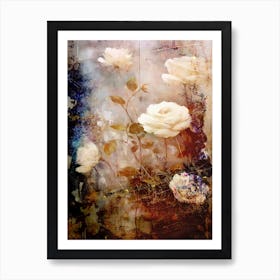 Flower Art Illustration In A Painting Style 09 Art Print