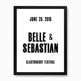 Belle & Sebastaian 2015 Concert Poster Art Print