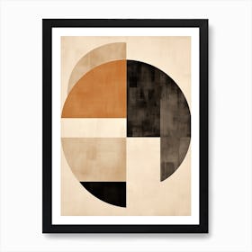 Bauhaus Zenith: Beige Circles Elysium Art Print